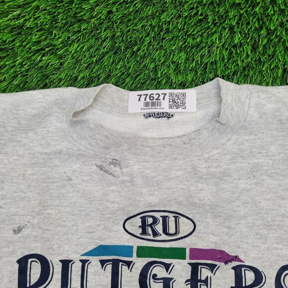 Vintage 80s Rutgers University Sweatshirt Womens XL 22x23 - Picture 14 of 16